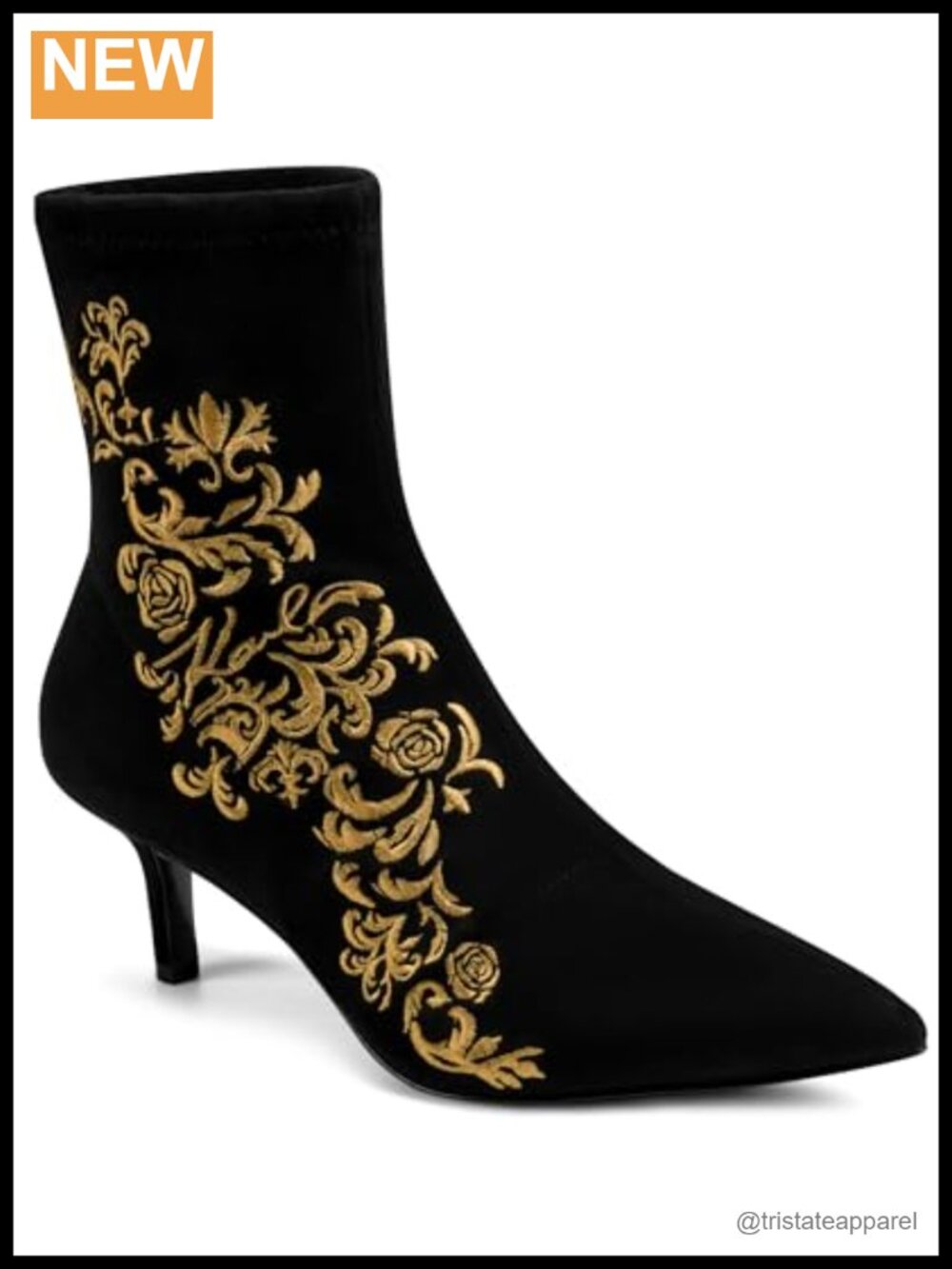 Suede Dress Bootie Block Heel Ankle Boot